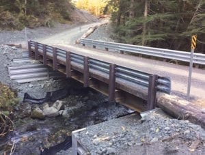 mining road, steel bridge, replacement