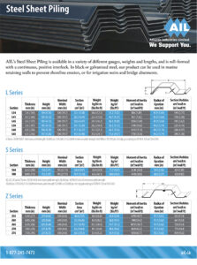 Steel Sheet Piling Data Sheet