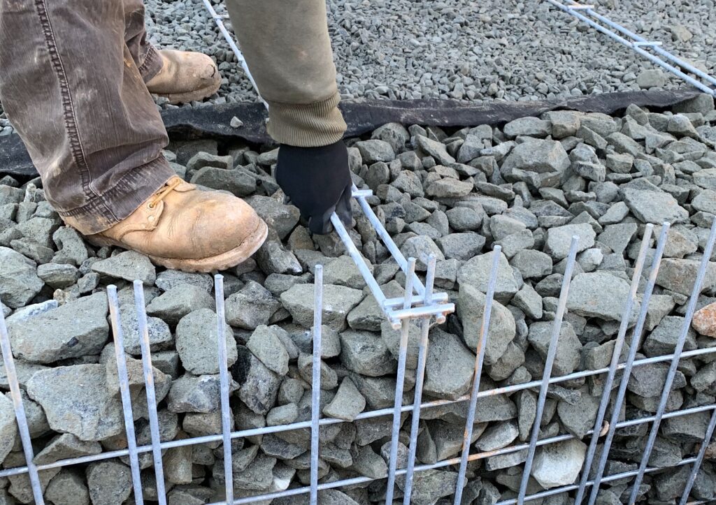 Wire wall soil reinforcement installation